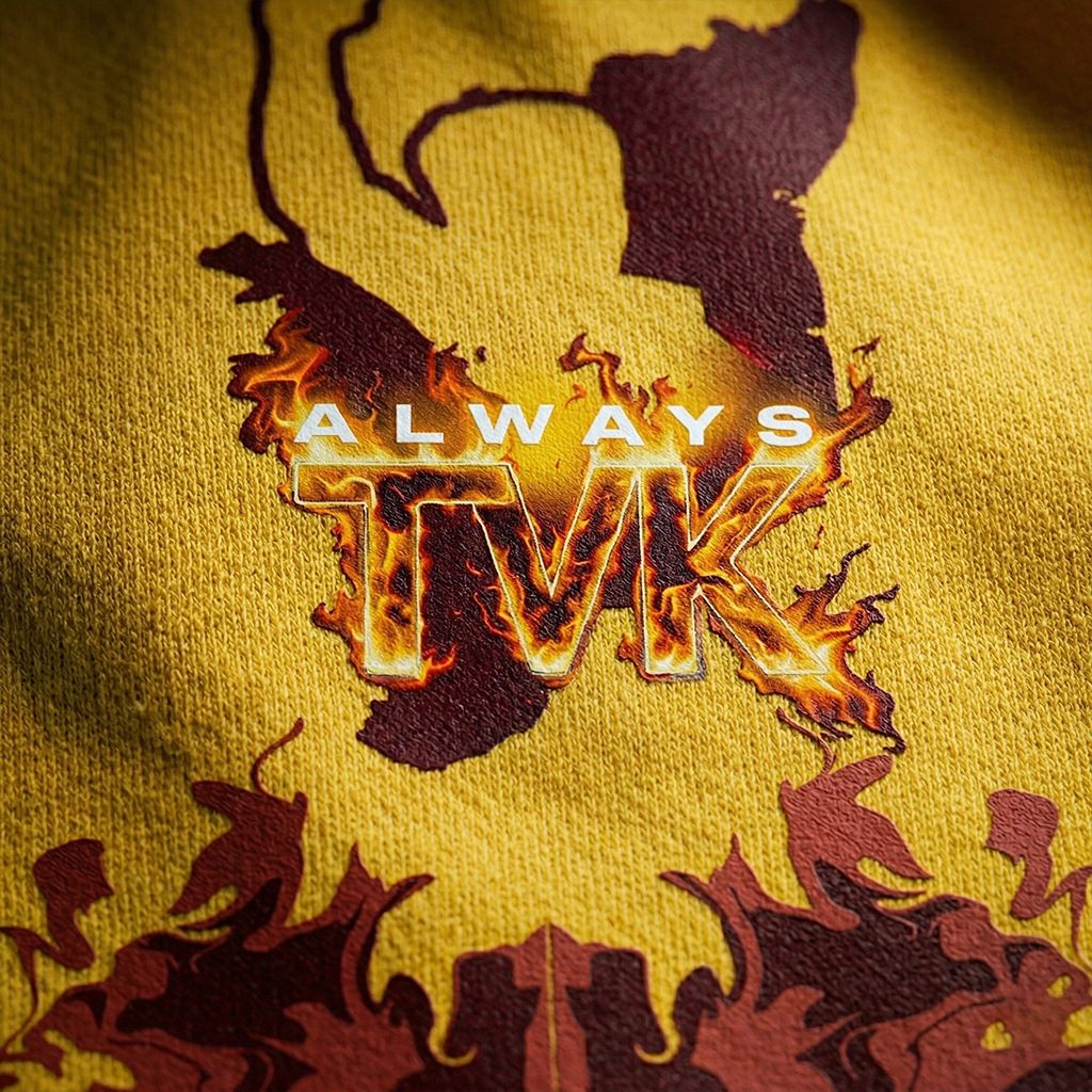 ALWAYS TVK - French Terry Yellow Graphic Tee